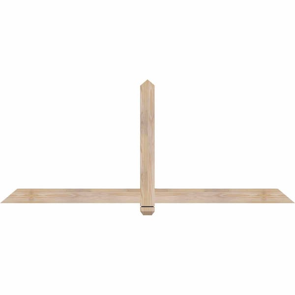 Ekena Millwork Eugene Smooth Timber Gable Bracket, Douglas Fir, 72"W x 30"H x 1 1/2"D x 3 1/2"F, 10/12 Pitch GBW072X30X0204EUG00SDF - main